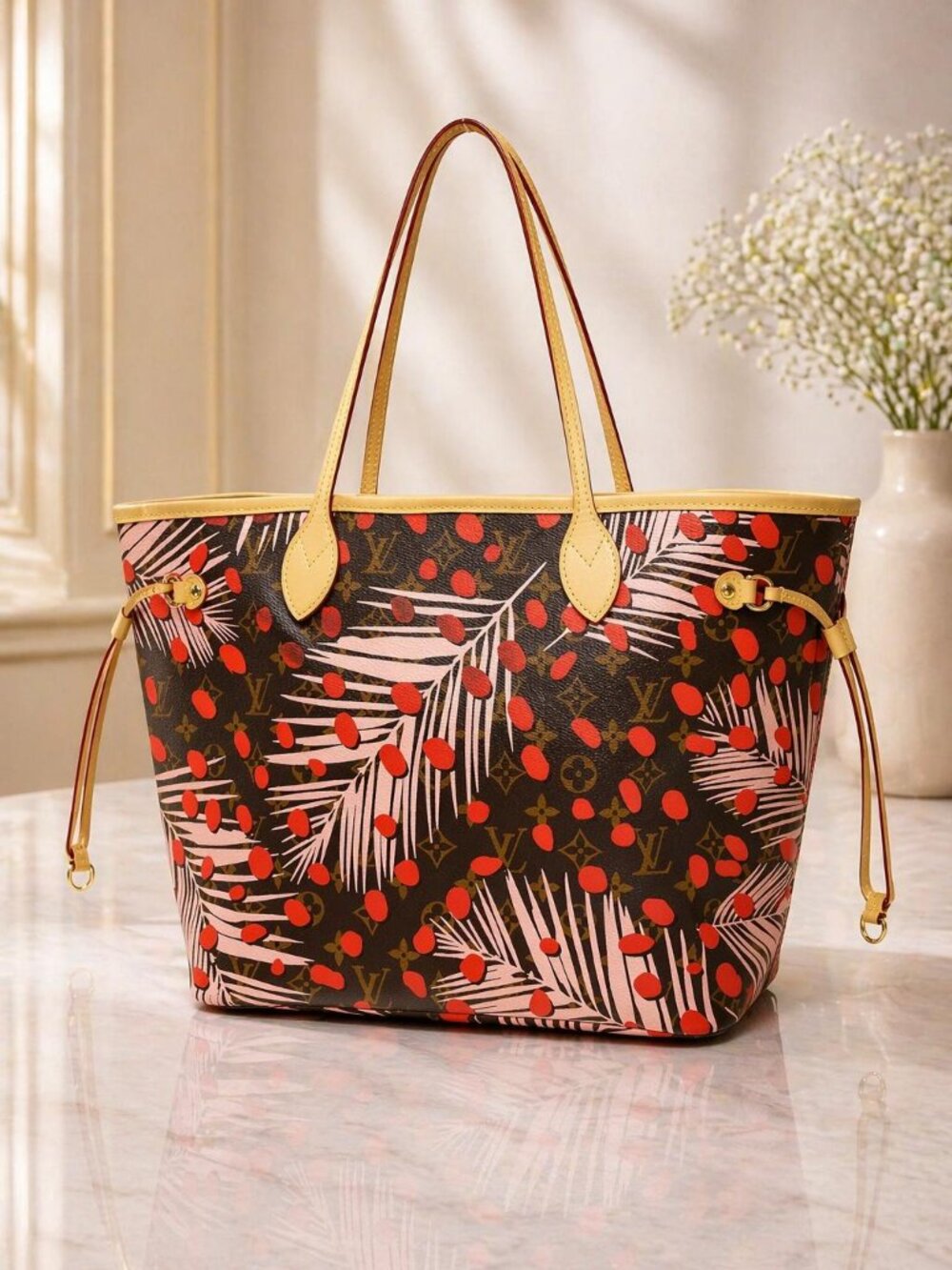 Authentic Louis Vuitton Neverfull MM Monogram Jungle Dot Tote | Limited Edition
